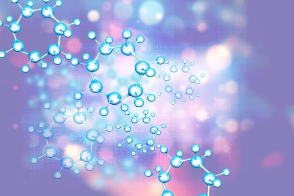 Moleculen Wetenschappelijke Achtergrond Illustratie — Stockfoto