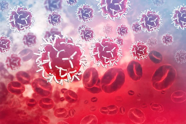 Cancer cells.3d illustration