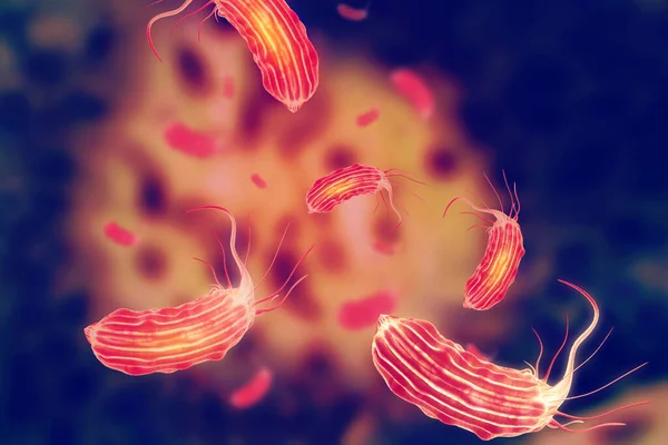 Bacteriën Wetenschappelijke Achtergrond Illustratie — Stockfoto