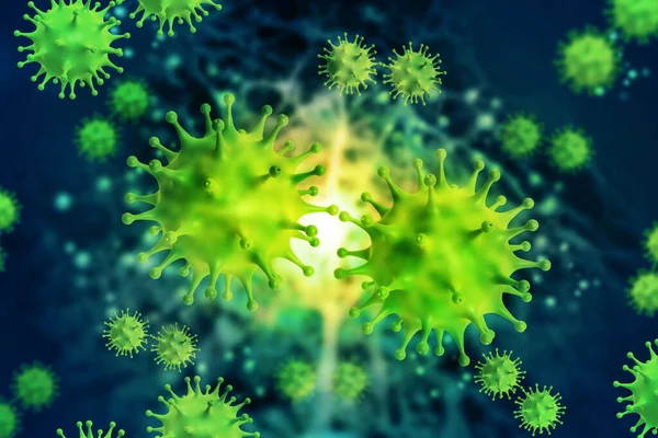 Virus Cell Scientific Background Illustration — Stock Photo, Image