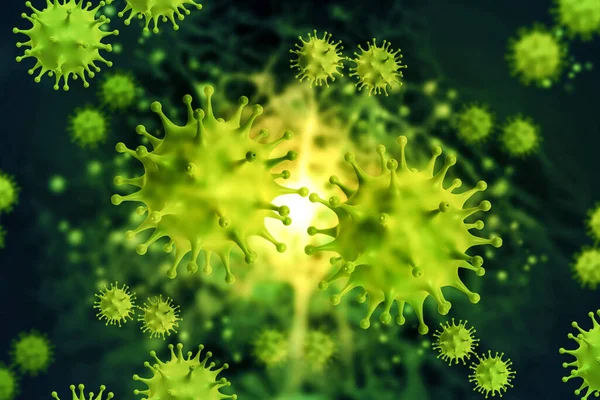 Virus Cell Scientific Background Illustration — Stock Photo, Image