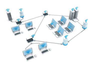 İnternet ağ cihazları. 3d hazırlayıcı
