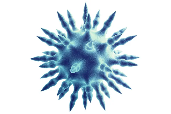白い背景のウイルス 3Dレンダリング — ストック写真