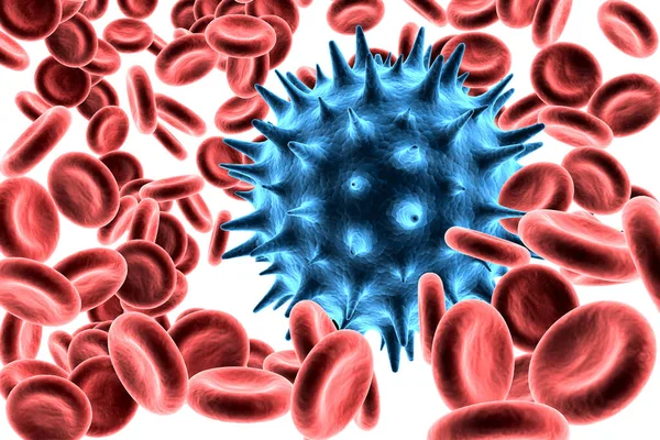 Virus Torrente Sanguíneo Render —  Fotos de Stock