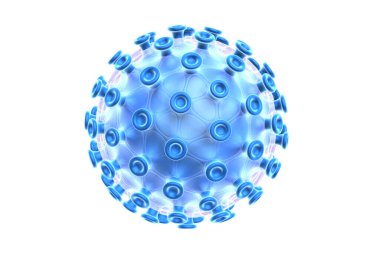 3D hazırlama virüsü, bakteri, hücre