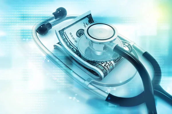 Stetoskop Pengar Pengar Inom Medicin Illustration — Stockfoto