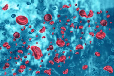 Blood cells. medically accurate 3d illustration clipart
