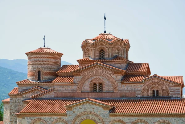 Dettaglio Famoso Monastero Plaosnik Ohrid Dopo Restauro — Foto Stock