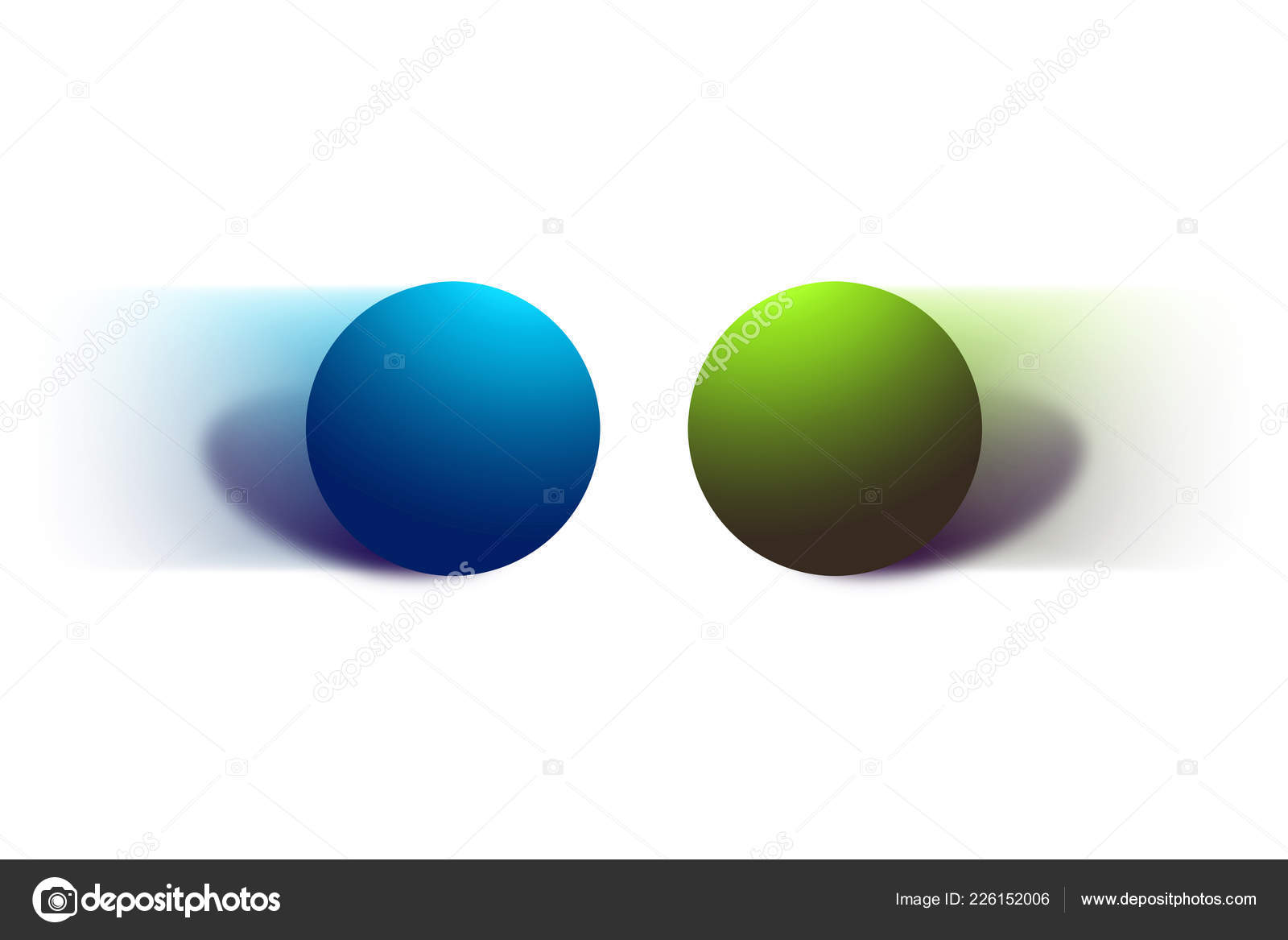 Accelerated Two Balls Moving Direction Isolated White Background Stock  Photo by ©benjaminec 226152006