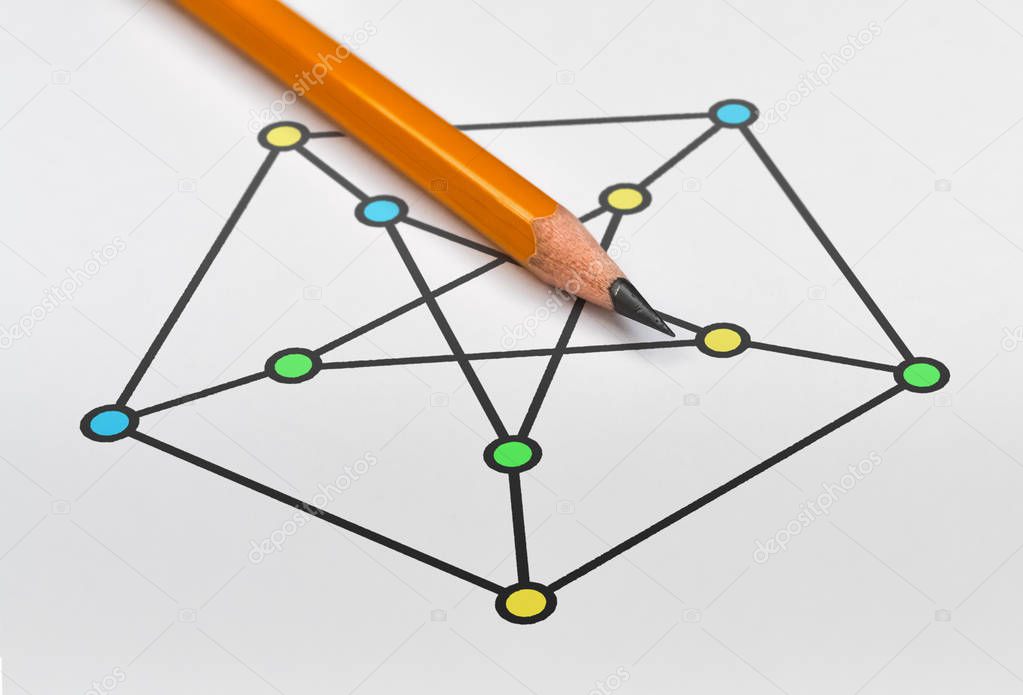 Example of graph called Petersen graph and vertex coloring