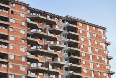 Şantiye ve yeni bitmemiş Konut Binası