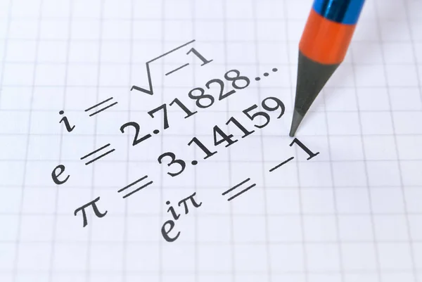 Διάσημη εξίσωση Euler — Φωτογραφία Αρχείου