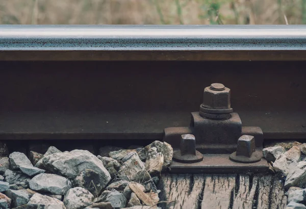 Detail Van Een Oud Verlaten Spoor — Stockfoto