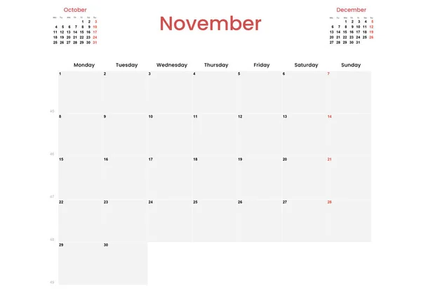 2021 Kalender Opgesteld Door Maanden Het Spaans Voor Din Maand — Stockfoto