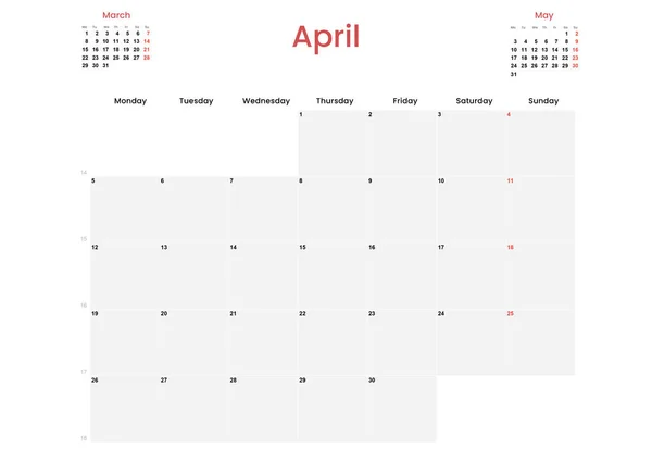 2021 Kalender Opgesteld Door Maanden Het Spaans Voor Din Maand — Stockfoto