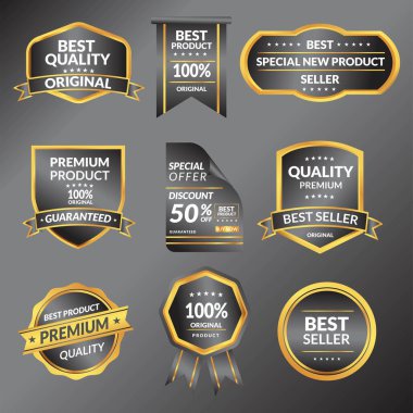 Etiket satışı premium vektör koleksiyonu, çeşitli premium satış çerçeve rozeti türleri, ürün etiketiniz için mükemmel, EPS 10 'un vektör çizimi.