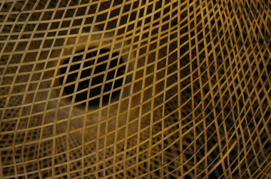 Yerel desenli bambu hasır sepetleri