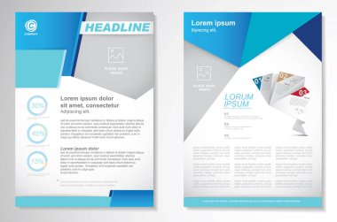 Broşür ve ilan tasarım düzeni şablonu vektör, A4, ön sayfa ve arka sayfa boyutu