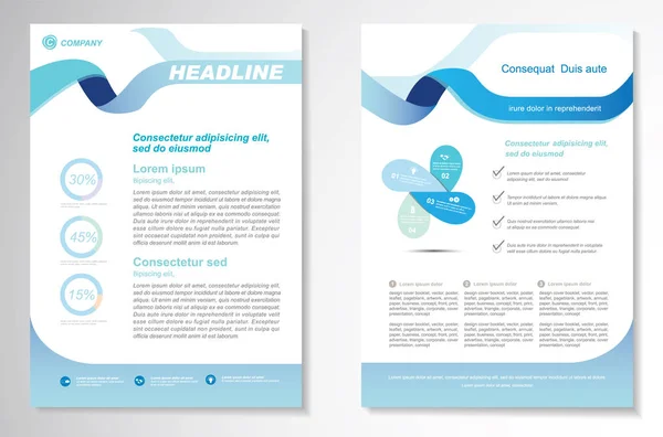 Vector Brochure Flyer Design Layout Sjabloon Maat Voor Achterpagina Infographics — Stockvector