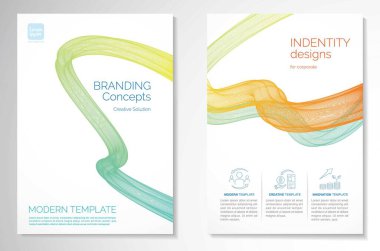 Şablon vektör tasarım broşür, faaliyet raporu, dergi, afiş, Kurumsal tanıtım, Portföy, el ilanı, Infographic, düzen renkli boyutu A4 ile modern, ön ve arka, için kolay kullanımı ve düzenlemek için.