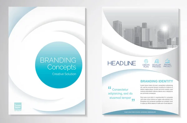 Desain Vektor Template Untuk Brochure Annualreport Magazine Poster Corporate Presentation - Stok Vektor