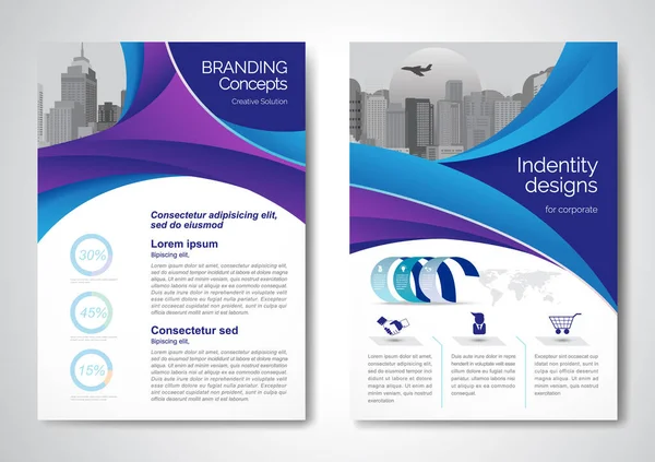 Template Vector Ontwerp Voor Brochure Jaarverslag Tijdschrift Affiche Corporate Presentation — Stockvector