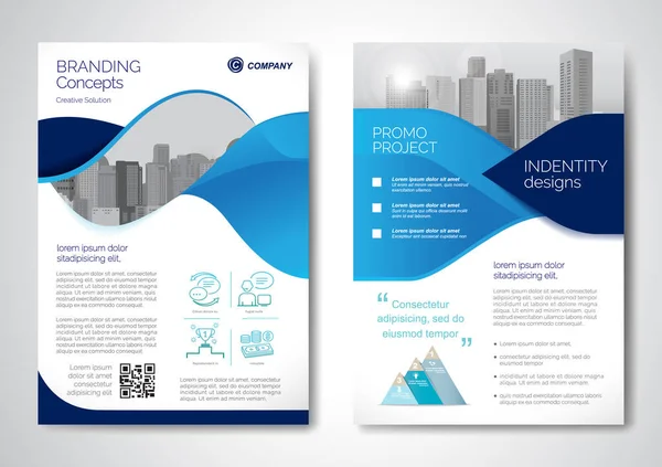 Template Vector Ontwerp Voor Brochure Jaarverslag Tijdschrift Affiche Corporate Presentation — Stockvector