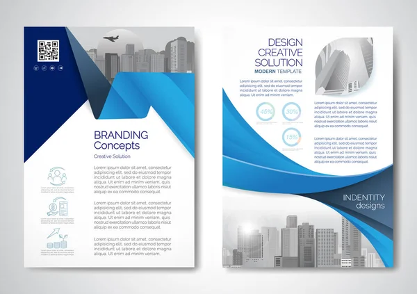 Template Vektordesign Für Broschüre Jahresbericht Magazin Poster Unternehmenspräsentation Portfolio Flyer — Stockvektor