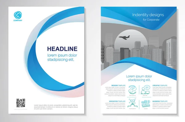 Дизайн Вектора Шаблонів Brochure Annualreport Magazine Poster Corporate Presentation Portfolio — стоковий вектор