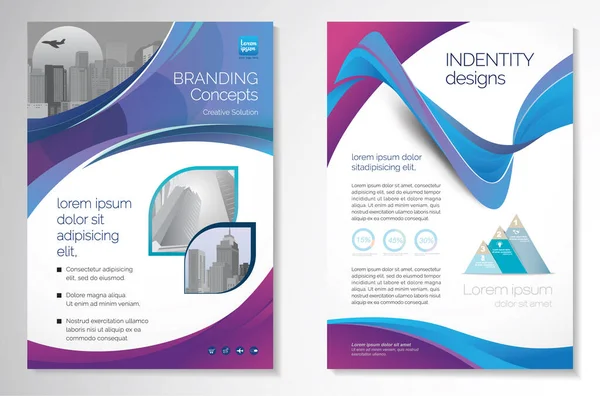 Template Vector Design Brochure Annualreport Magazine Poster Corporate Presentation Portfolio — Stock Vector