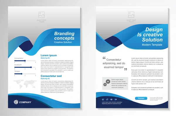 Template Vector Ontwerp Voor Brochure Jaarverslag Tijdschrift Affiche Corporate Presentation — Stockvector