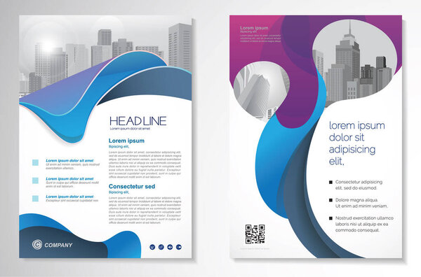 Template vector design for Brochure, AnnualReport, Magazine, Poster, Corporate Presentation, Portfolio, Flyer, infographic, layout modern size A4, Front and back, Easy to use and edit.