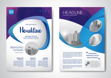 Broşür, Yıllık Rapor, Dergi, Poster, Kurumsal Sunum, Portföy, Flyer, Infographic, mavi renk boyutu A4, Ön ve Arkası ile modern tasarım, Kullanımı ve düzenlemesi kolay.