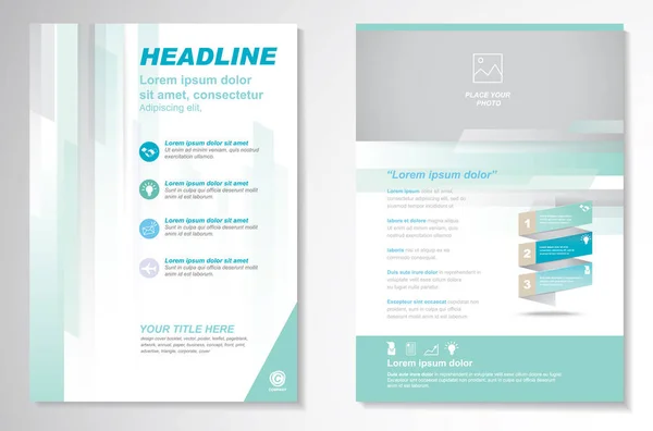 Template Vector Ontwerp Voor Brochure Jaarverslag Tijdschrift Affiche Corporate Presentation — Stockvector