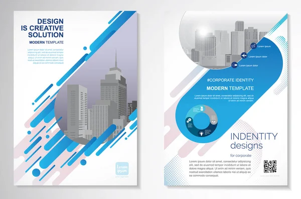 Template Vector Ontwerp Voor Brochure Jaarverslag Tijdschrift Affiche Corporate Presentation — Stockvector