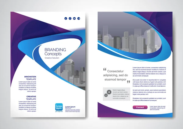 Template Vector Ontwerp Voor Brochure Jaarverslag Tijdschrift Affiche Corporate Presentation — Stockvector