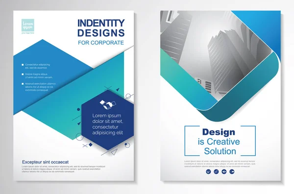 Modelo Design Vetorial Para Brochura Relatório Anual Revista Cartaz Apresentação — Vetor de Stock