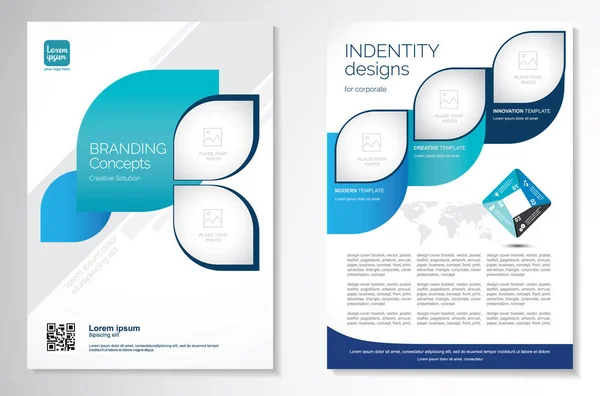 Template Vector Ontwerp Voor Brochure Jaarverslag Tijdschrift Affiche Corporate Presentation — Stockvector