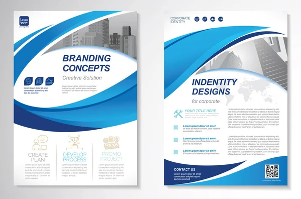 Template Vector Ontwerp Voor Brochure Jaarverslag Tijdschrift Affiche Corporate Presentation — Stockvector