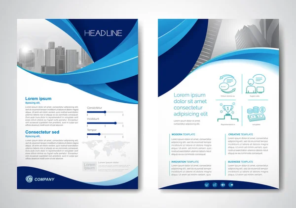 Template Vector Ontwerp Voor Brochure Jaarverslag Tijdschrift Affiche Corporate Presentation — Stockvector