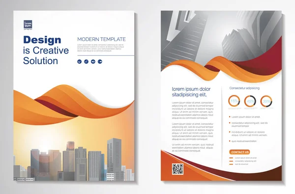 Desain Vektor Template Untuk Brochure Annualreport Magazine Poster Corporate Presentation - Stok Vektor