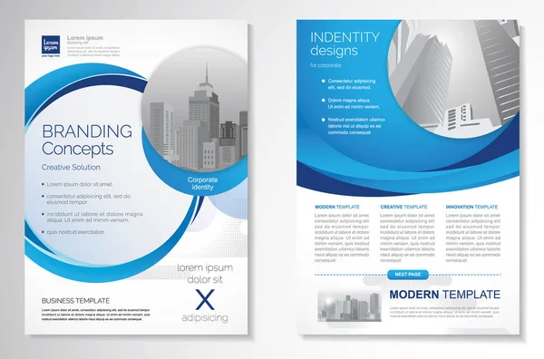 Template Vector Ontwerp Voor Brochure Jaarverslag Tijdschrift Affiche Corporate Presentation — Stockvector