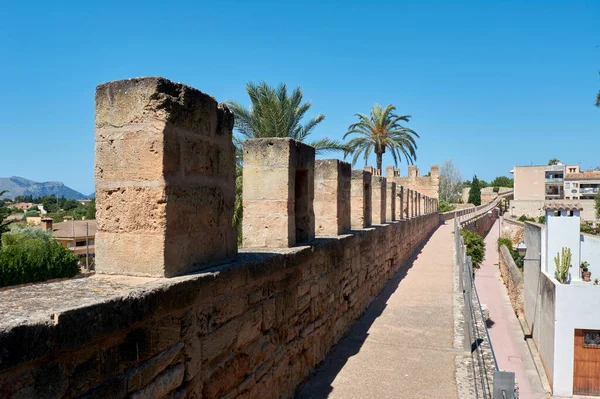 Salgından Sonra Yaz Tatilindeki Aile Turisti Gezisi Spanya Nın Mallorca — Stok fotoğraf