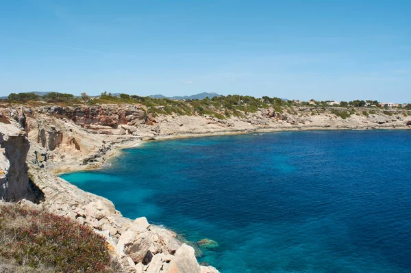 Cala Figuera Belo Litoral Vista Antigo Farol Cala Figuera Maiorca — Fotografia de Stock