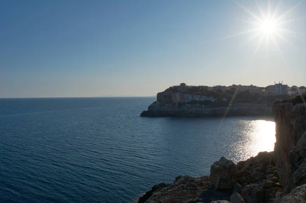 Cala Figuera Gyönyörű Tengerpart Kilátás Régi Világítótorony Cala Figuera Mallorca — Stock Fotó