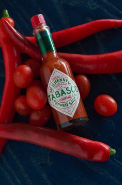Palma, Balear adaları / İspanya-02-26-2020: Tabasco, baharat sosu ABD 'de dünya satışında yapıldı