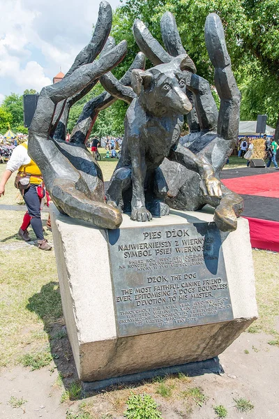 Dzok 纪念碑 在克拉科夫的狗 — 图库照片