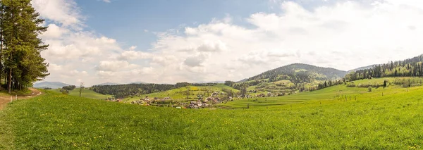Rabka Zdroj yakınlarındaki Gorce'den panoramik manzara (Polonya)
