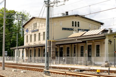 Krzeszowice 'deki tren istasyonu (Polonya)