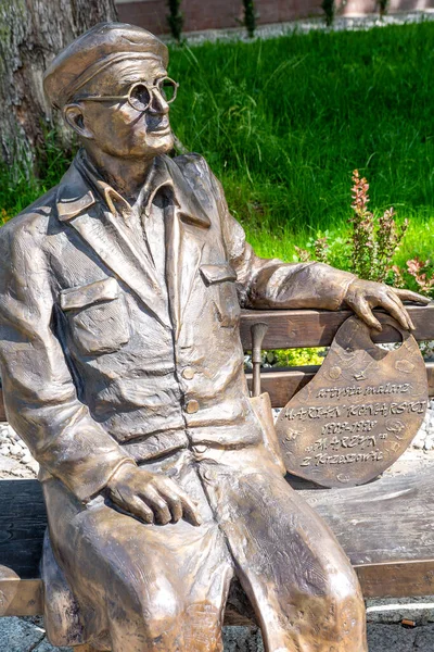 Marian Konarski Emlékműve Krzeszowicében Lengyelország — Stock Fotó